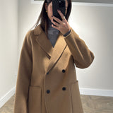 ABRIGO DOBLE PAÑO TOSTADO