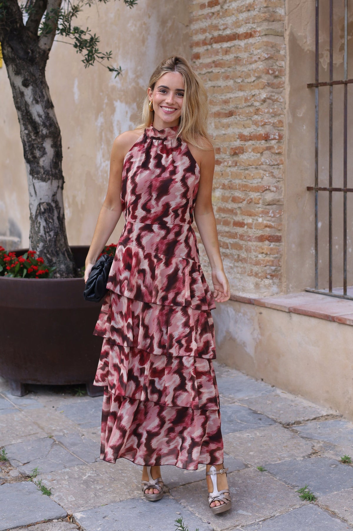 VESTIDO ZAFRA VINO