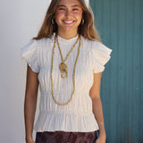 BLUSA FRUNCES CRUDA