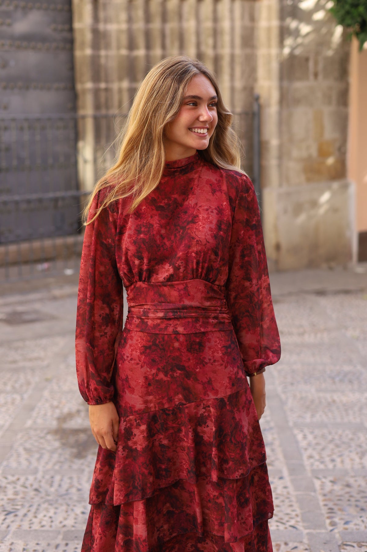 VESTIDO FUENTEBRAVIA BURDEOS