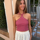 TOP LUREX ESTRELLAS FUCSIA