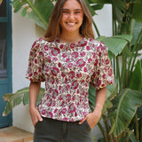 BLUSA CADIZ FRUNCES CRUDA