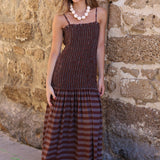 VESTIDO NIDO SOL MARRON