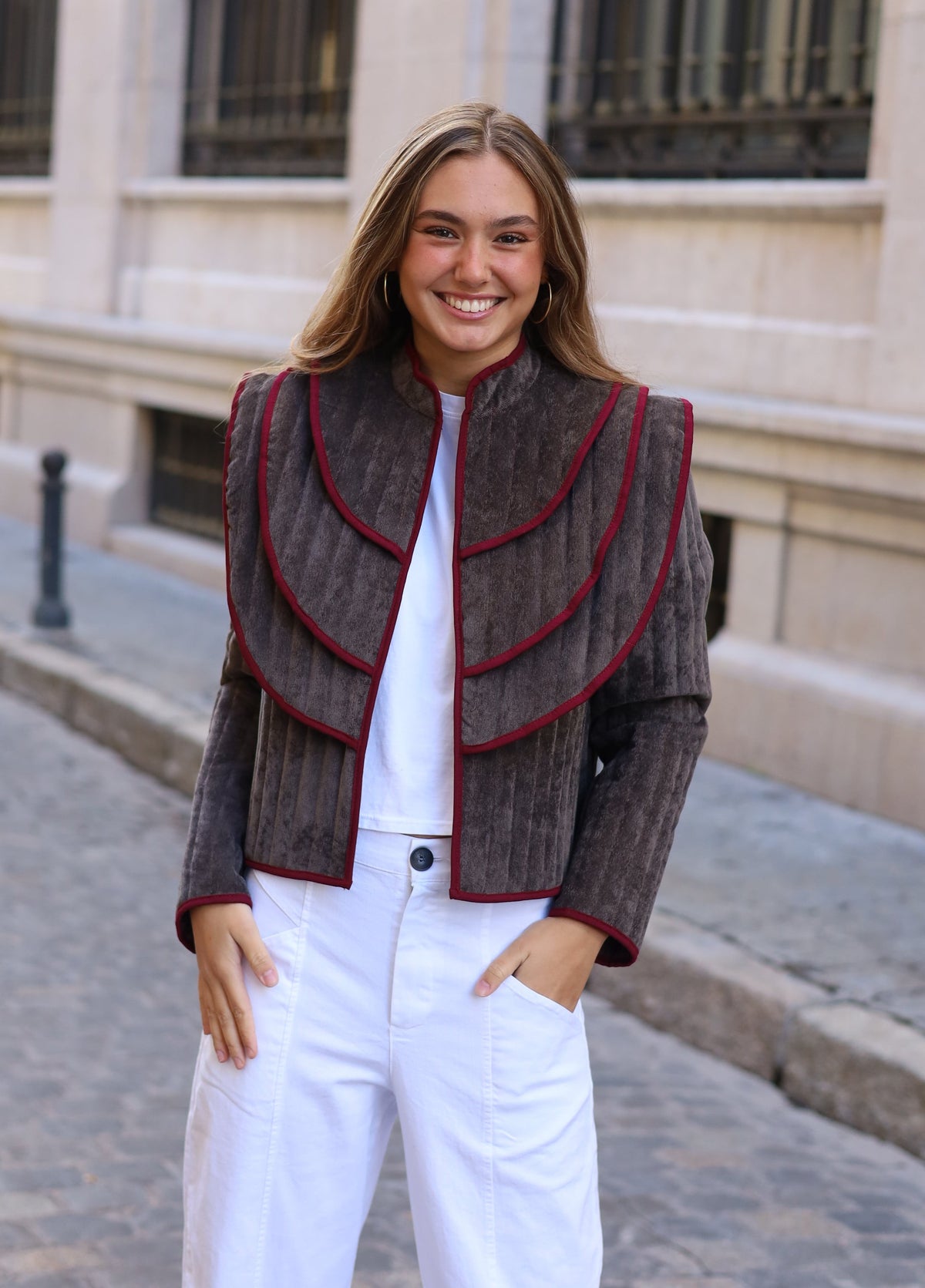 CHAQUETA PANA ALERON MARRON