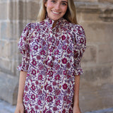 VESTIDO FLORES MANGA FAROL