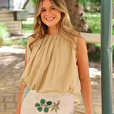 BLUSA GLOBO ALGODON BEIGE