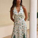 VESTIDO HALTER GODETS