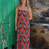 VESTIDO IKAT NARANJA