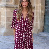 VESTIDO RONDA ROMBO MORADO