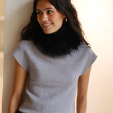 CUELLO PELO REDONDO NATURAL NEGRO