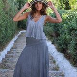 FALDA NURIA LINO GRIS