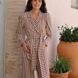 CHAQUETA CELIA RAYAS BEIGE
