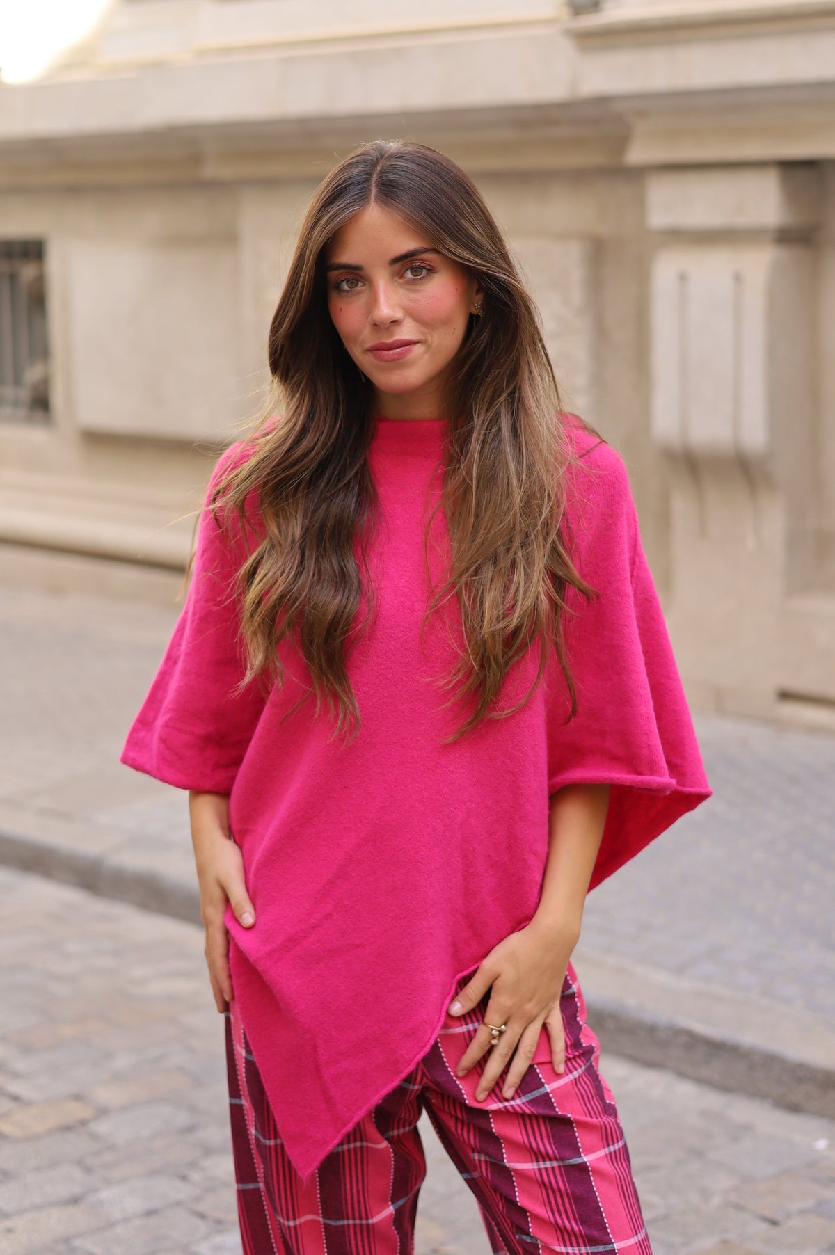 PONCHO MARTA FUCSIA