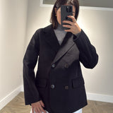 CHAQUETA DOBLE PAÑO NEGRA