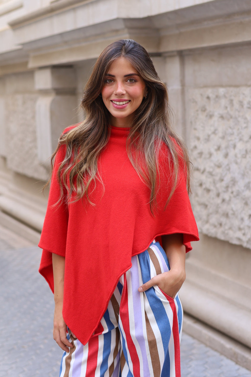 PONCHO MARTA ROJO