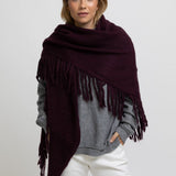 PONCHO FLECOS BERENJENA