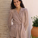 CHAQUETA CELIA RAYAS BEIGE