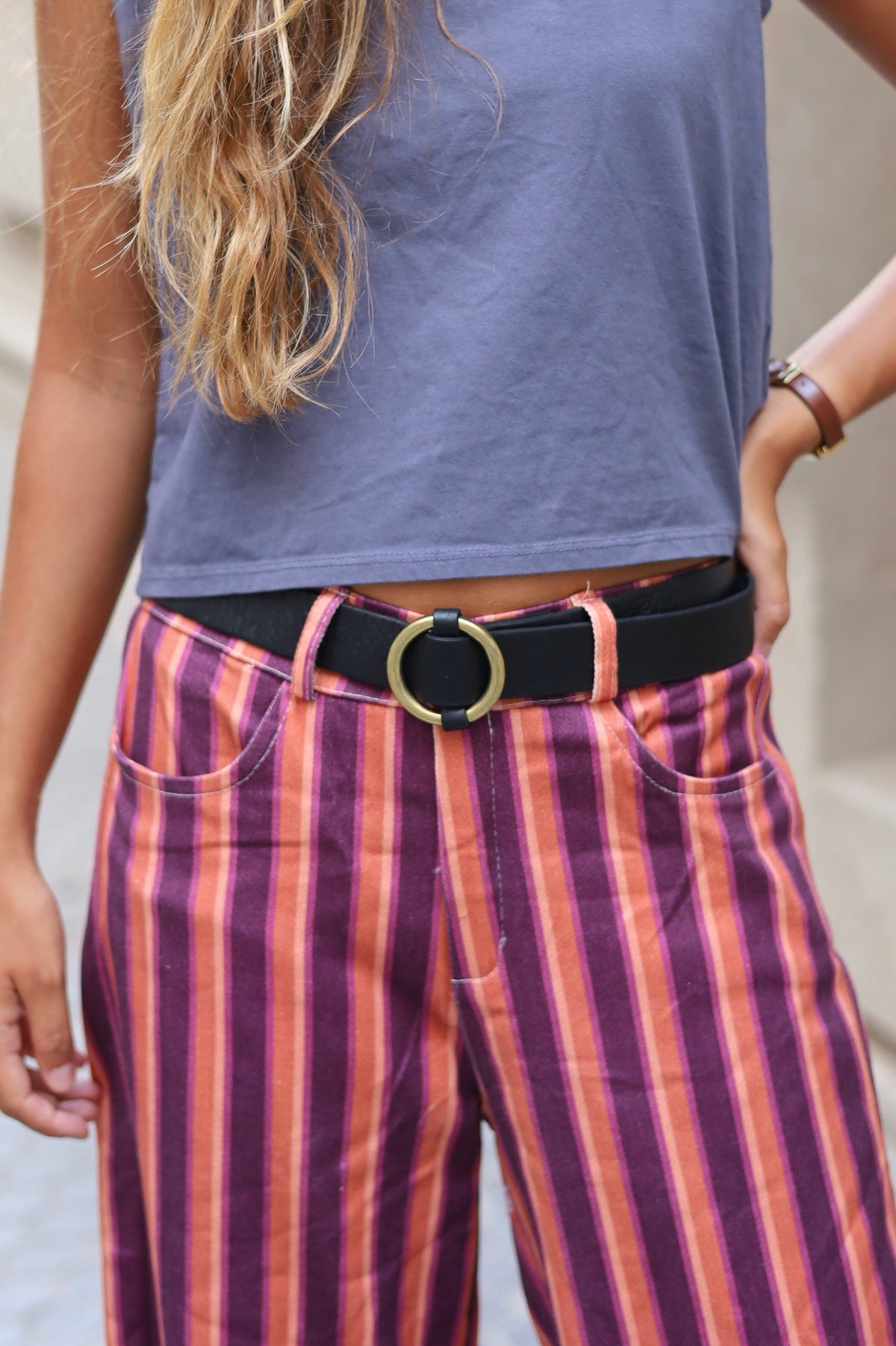 CINTURON CIRCULO NEGRO