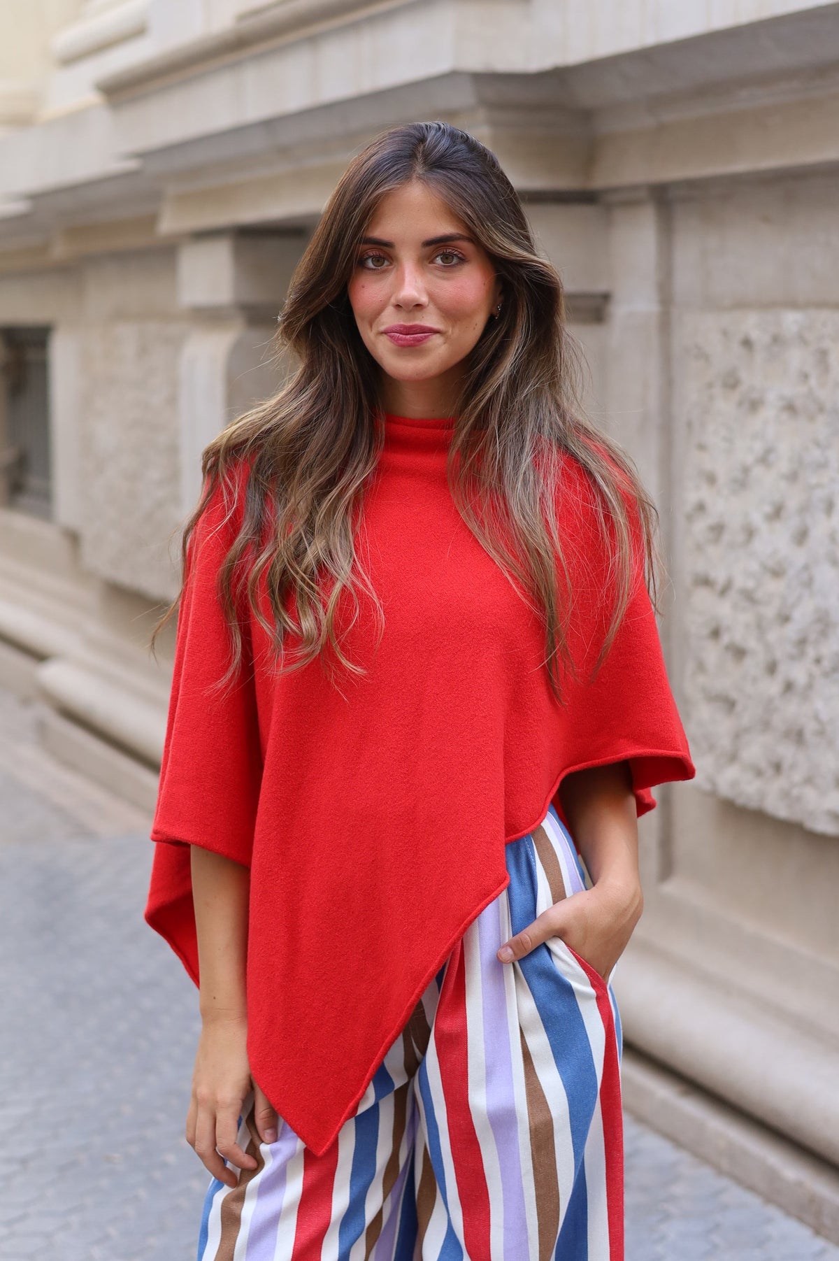 PONCHO MARTA ROJO