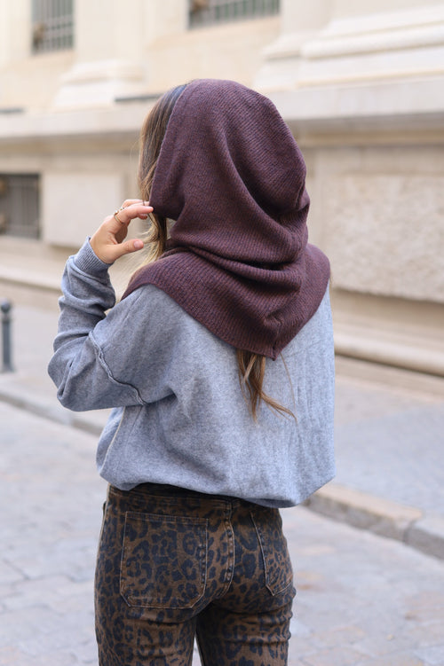 BALACLAVA BOTONES BERENJENA