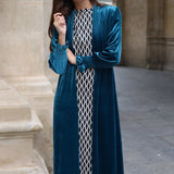 ABRIGO TERCIOPELO TURQUESA