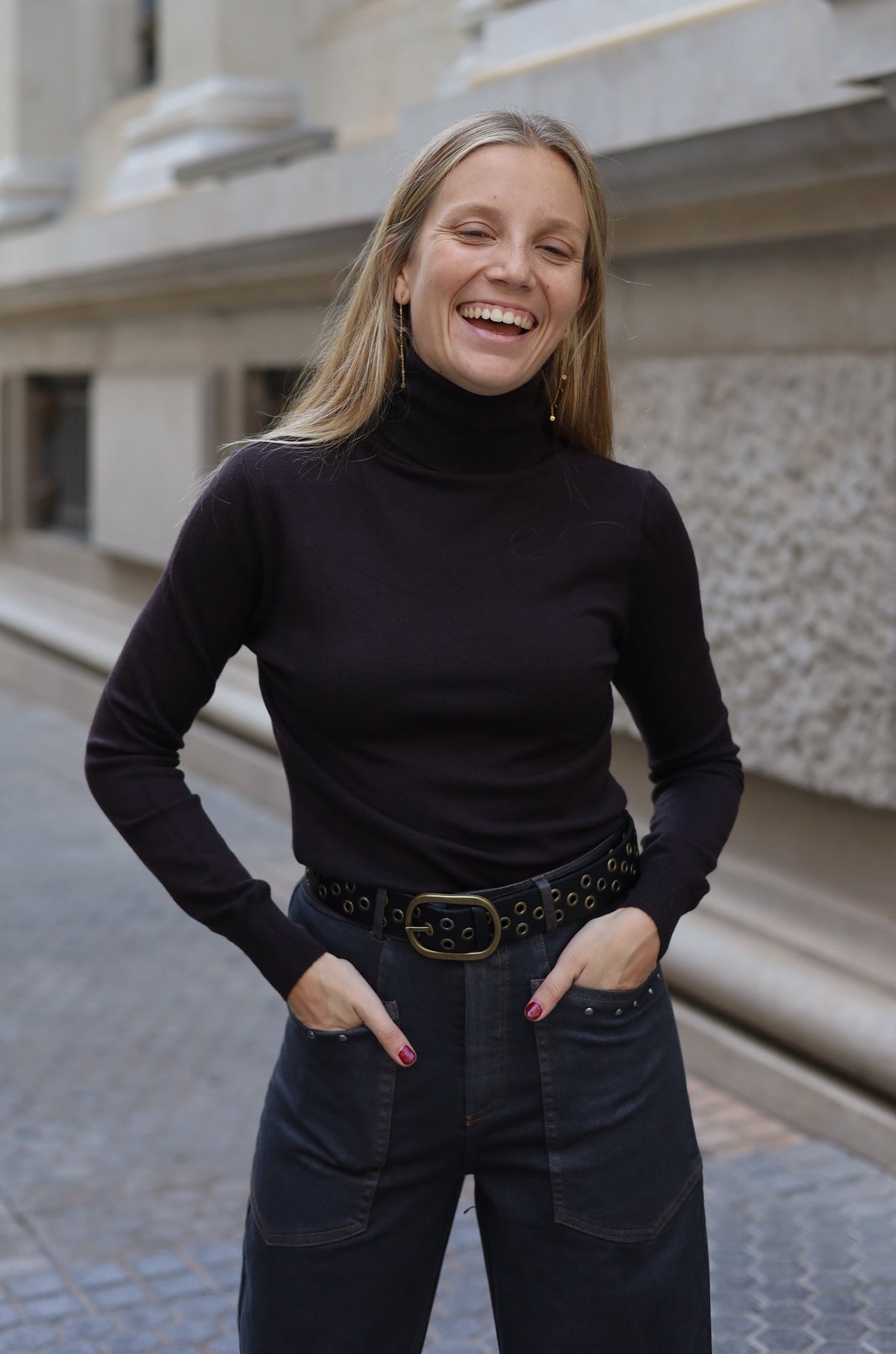 JERSEY CUELLO VUELTO MARRON