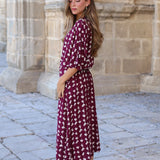 VESTIDO RONDA ROMBO MORADO