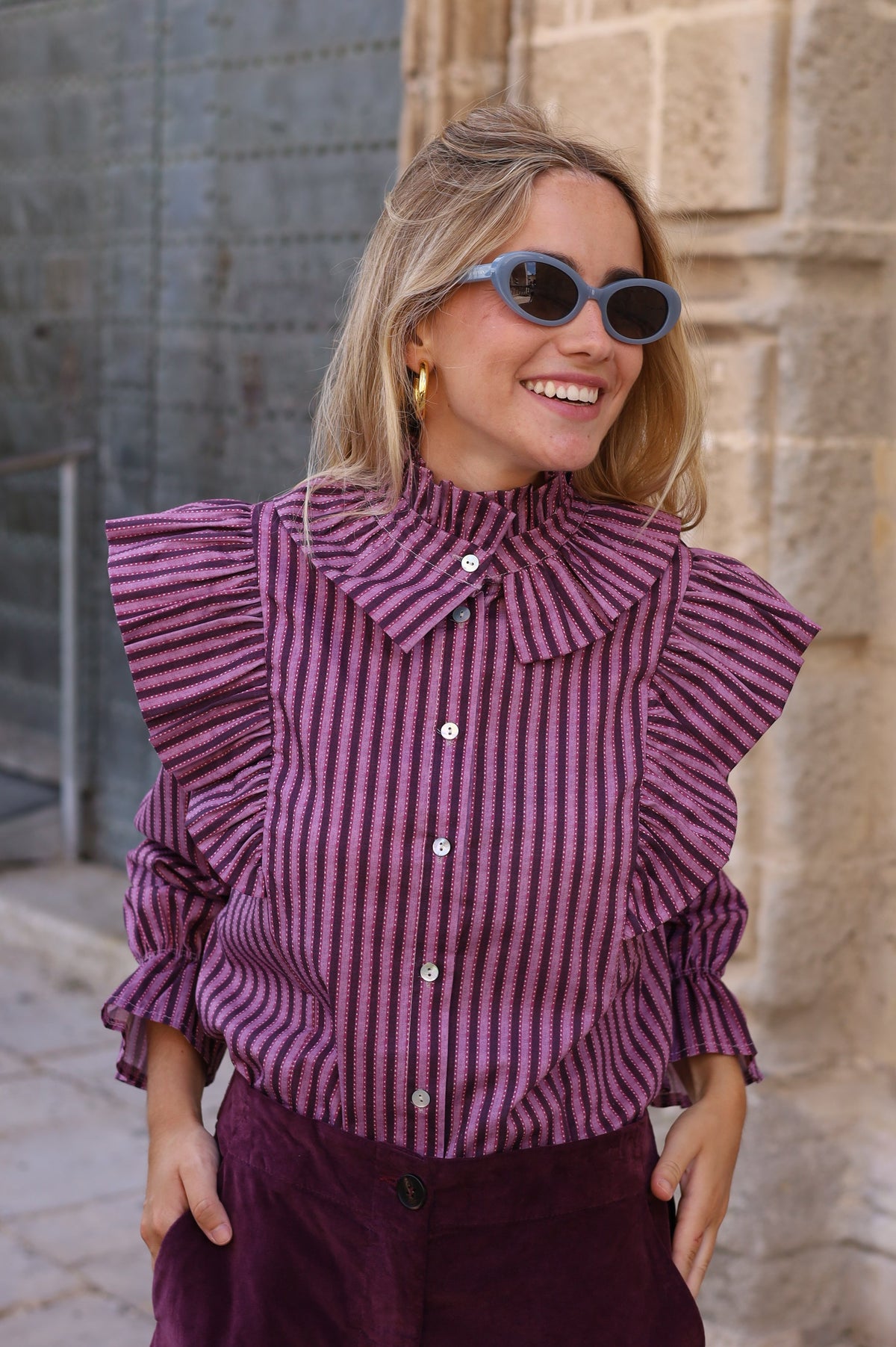 BLUSA CRISTINA MORADA