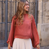 BLUSA CAPA SALMÓN