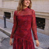 VESTIDO AINOA CARMESI