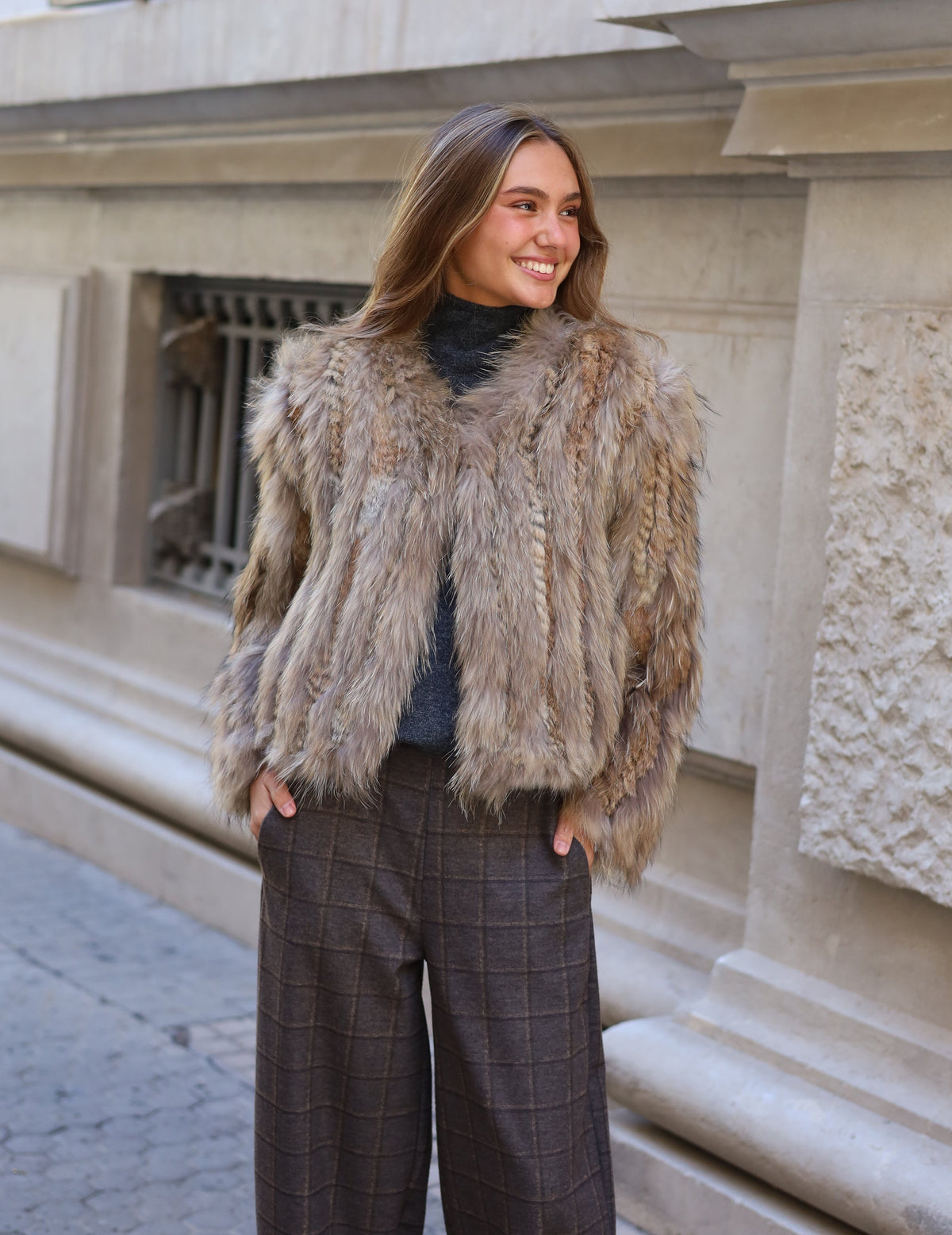 CHAQUETA PELO PLUMAS NATURAL