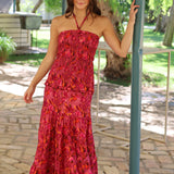 VESTIDO TENERIFE FLORES ROSA