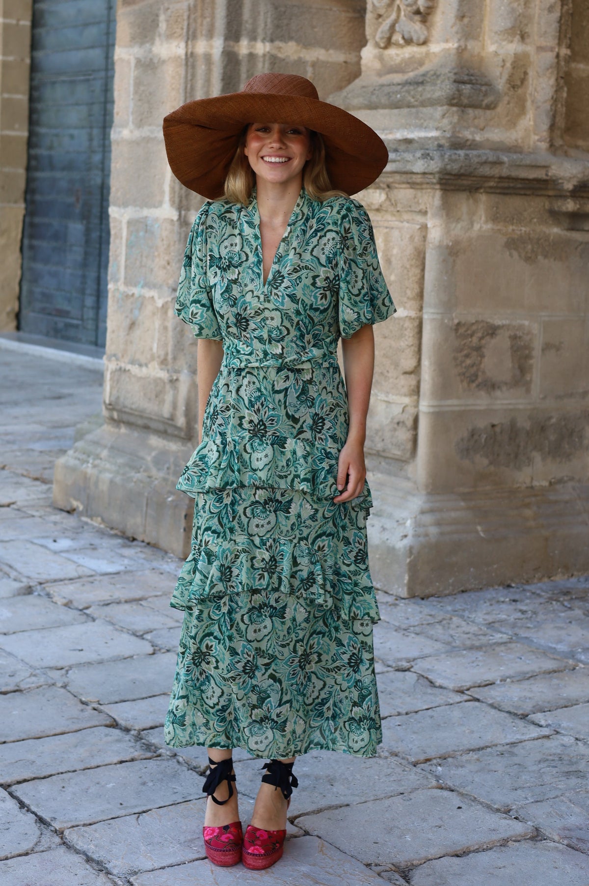 VESTIDO REGINA GASA VERDE