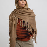 PONCHO FLECOS CAMEL