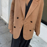 CHAQUETA DOBLE PAÑO CAMEL