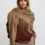 PONCHO FLECOS CAMEL
