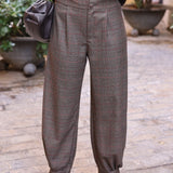 PANTALON CUADROS LUREX
