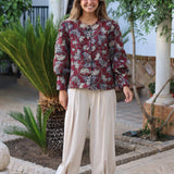 PANTALÓN BOMBACHO PINZA BEIGE