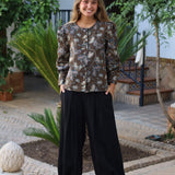 PANTALÓN BOMBACHO PINZA NEGRO