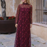 VESTIDO ALHAMBRA TUL VINO