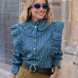 BLUSA CRISTINA PETROLEO