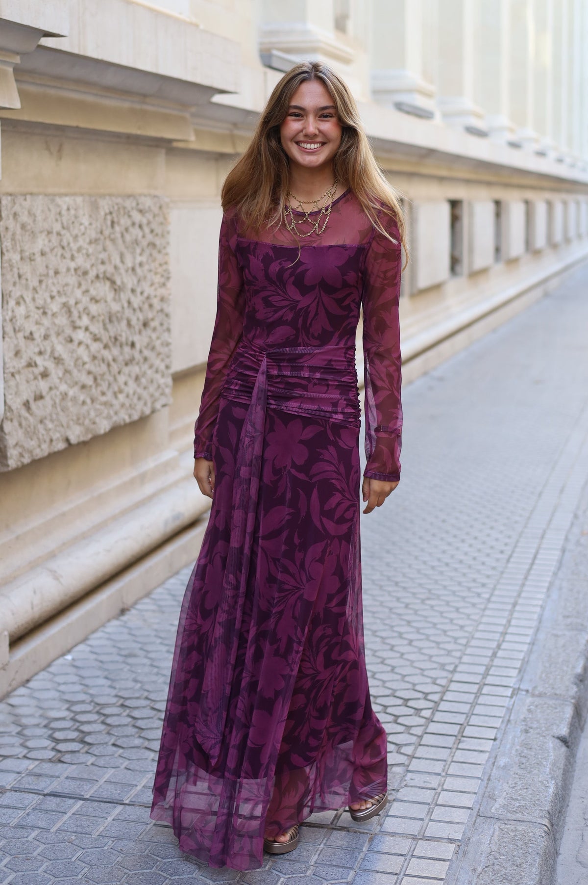 VESTIDO TUL CAROLINA MORADO