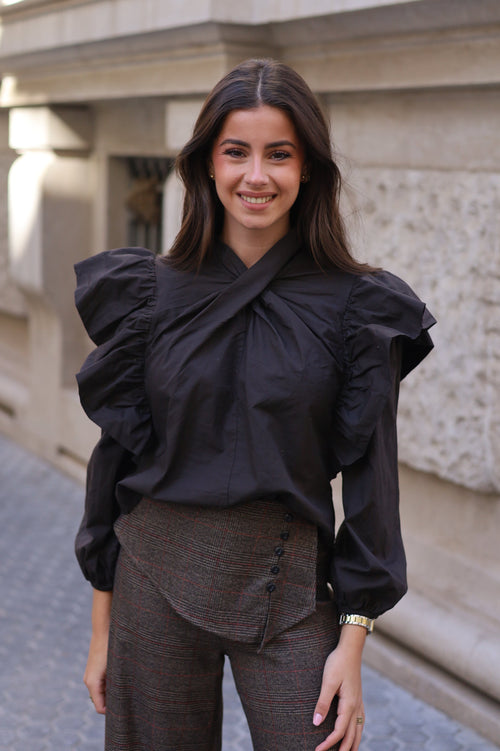BLUSA CARMEN MARRÓN