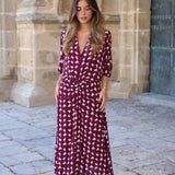 VESTIDO RONDA ROMBO MORADO