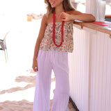 PANTALON DESFLECADO BLANCO