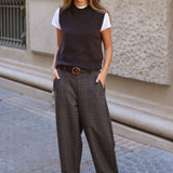 CHALECO LUCIA MARRON