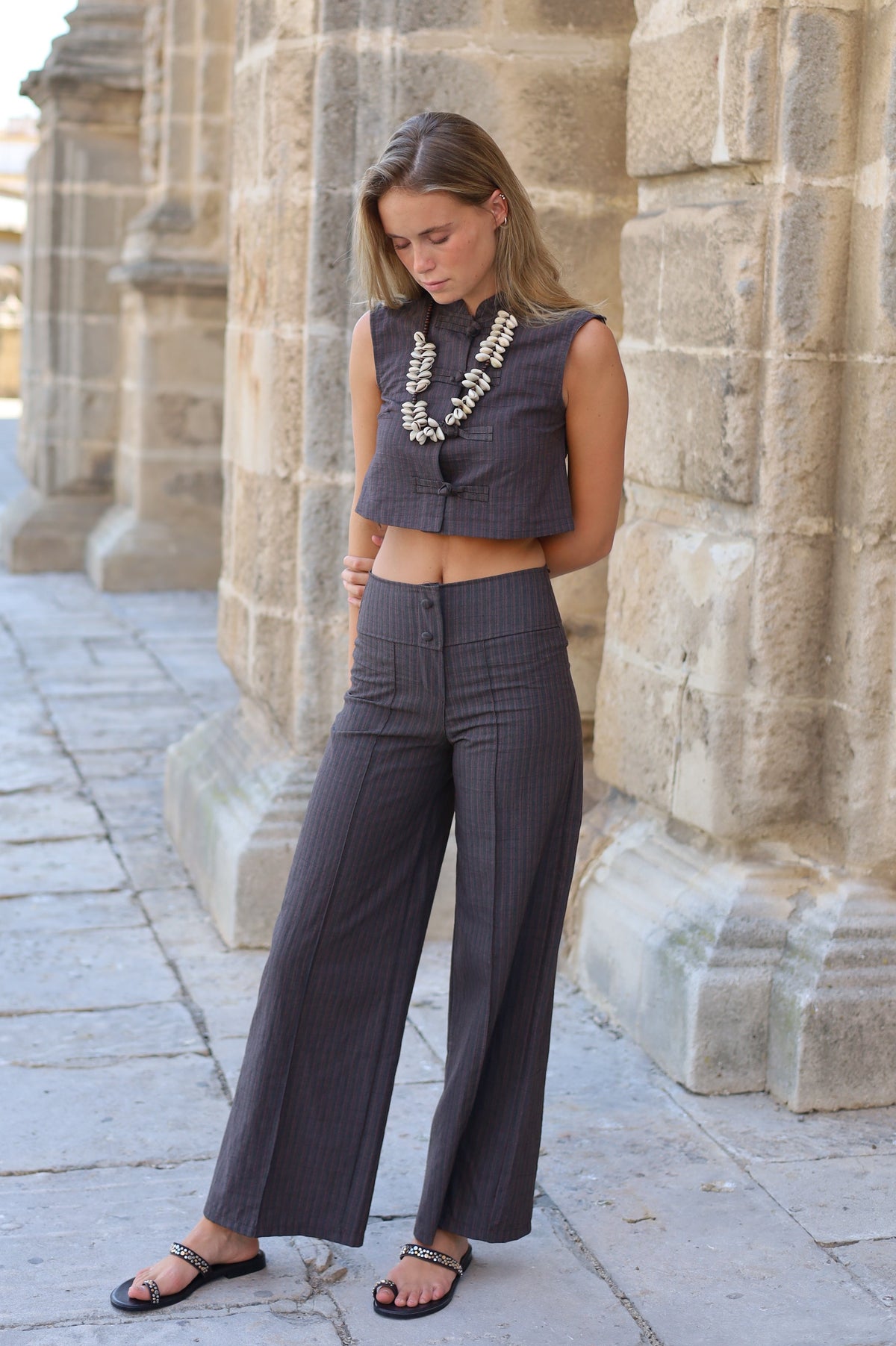 PANTALON SICILIA MARRON