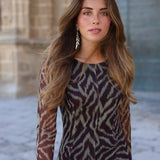 VESTIDO GODET TUL VERDE