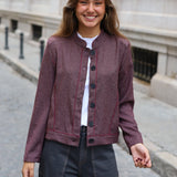 CHAQUETA BOMBER ROCIO BERENJENA