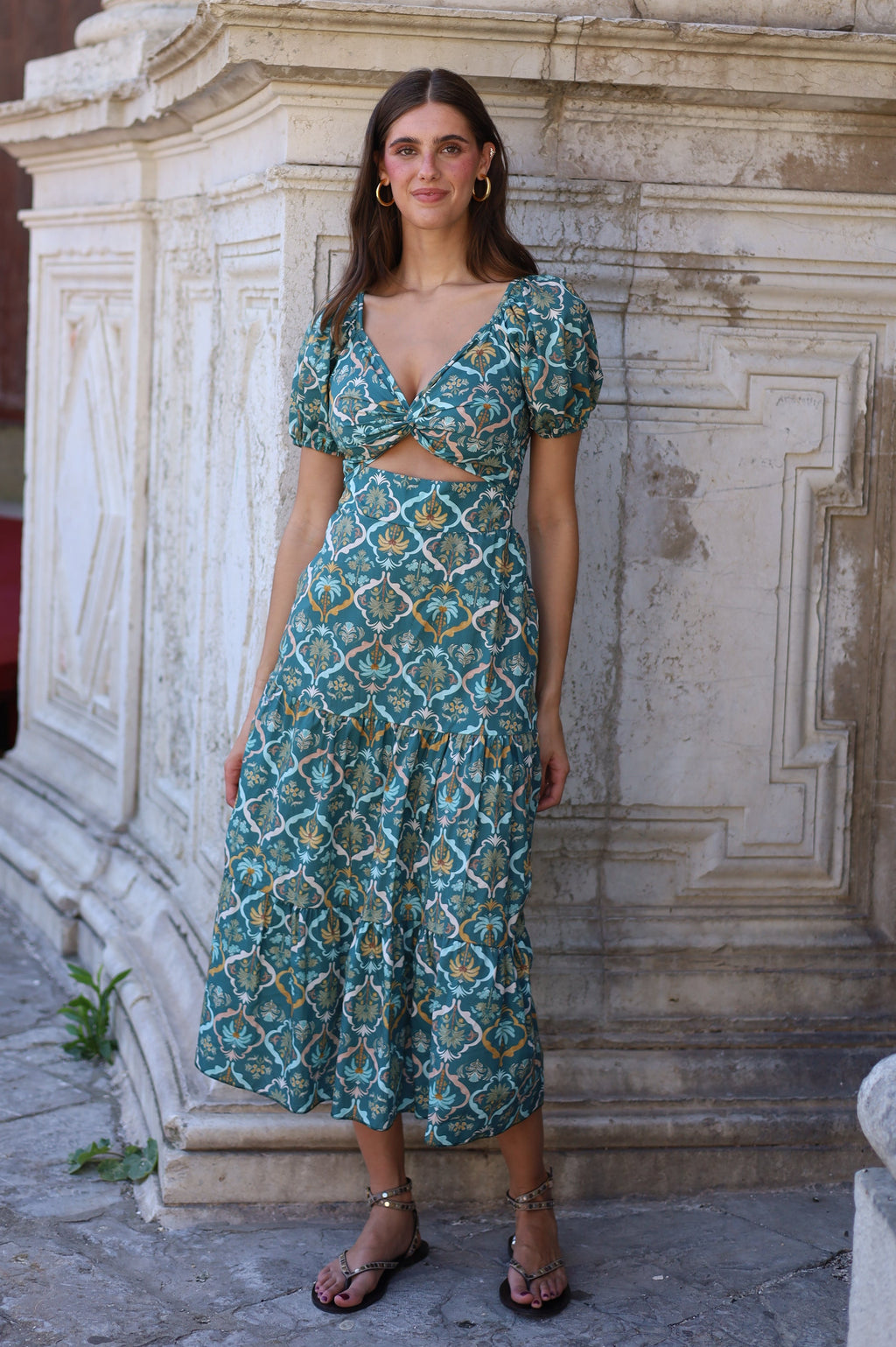 VESTIDO CUT OUT PALMERAS